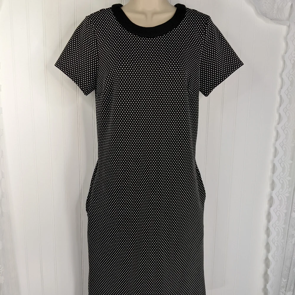 ESHAKTI Mini Polka Dot Shift Dress Sz 6 - Picture 3 of 13